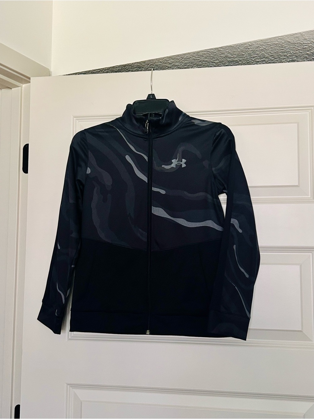 Under Armour Black & Camo Full-Zip Athletic Jacket